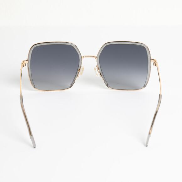 BOSS Grey Acetate Square Sunglasses With Gold-Tone Metal Frames main image 11